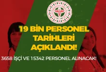 Sağlık Bakanlığı 3.658 İşçi ve 15.342 Sözleşmeli Personel Alacak!