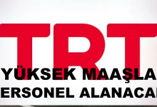 Trt personel alımı yapacak