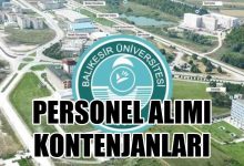 Balıkesir Üniversitesi 25 Personel Alımı