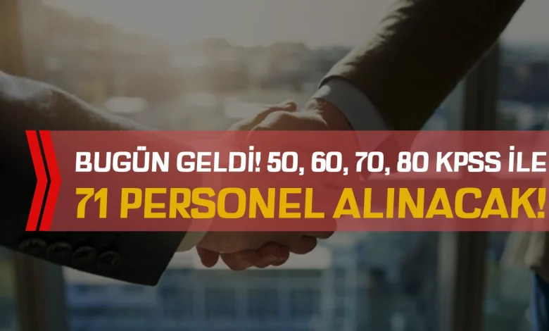 Bugün Yayımlandı: 28 Kasım 2025'te 6 Kurum Toplam 71 Kamu Personeli Alıyor! (KPSS 50-60-70-80)