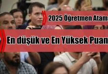 MEB 2025 Öğretmen Ataması En Düşük ve En Yüksek Puanlar Belli Oldu