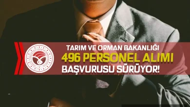 Tarım ve Orman Bakanlığı 496 Kamu Personeli Alımı Sürüyor