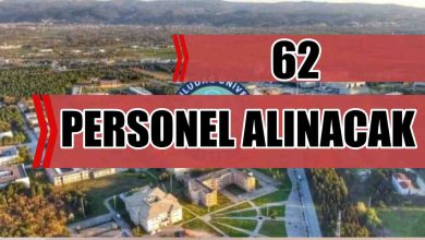 Bursa Uludağ Üniversitesi 62 Sözleşmeli Personel Alımı Yapacak