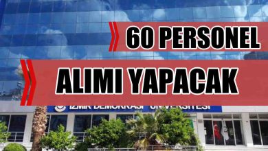 İzmir Demokrasi Üniversitesi 60 Sözleşmeli Personel Alımı Duyurdu
