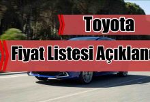 Toyota Aralık 2025 Fiyat Listesi Yayınlandı!