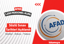 AFAD 1250 Arama Kurtarma Personeli Alımı Sözlü Sınav Tarihleri Açıklandı