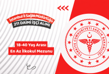 İstanbul İl Sağlık Müdürlüğü 211 Daimi Personel Alımı İş İlanı Yayımlandı (Temizlik Görevlisi)