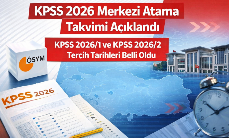 KPSS 2026 Merkezi Atama Takvimi Açıklandı: KPSS 2026/1 ve KPSS 2026/2 Tercih Tarihleri