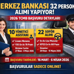 Merkez Bankası 32 Personel Alımı İlanı Yayımlandı
