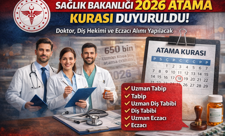 Sağlık Bakanlığı 2026 Yılı İlk Defa ve Yeniden Atama Kurası Duyurusu Yayımlandı
