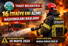 Tokat Belediyesi 16 İtfaiye Eri Alımı Başvuruları Başladı