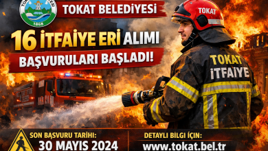 Tokat Belediyesi 16 İtfaiye Eri Alımı Başvuruları Başladı
