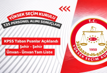 YSK 135 Personel Alımı Sonuçları Açıklandı: KPSS Taban Puanları Belli Oldu