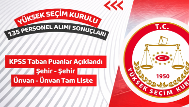 YSK 135 Personel Alımı Sonuçları Açıklandı: KPSS Taban Puanları Belli Oldu