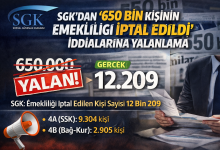 SGK’dan “650 Bin Kişinin Emekliliği İptal Edildi” İddialarına Yalanlama