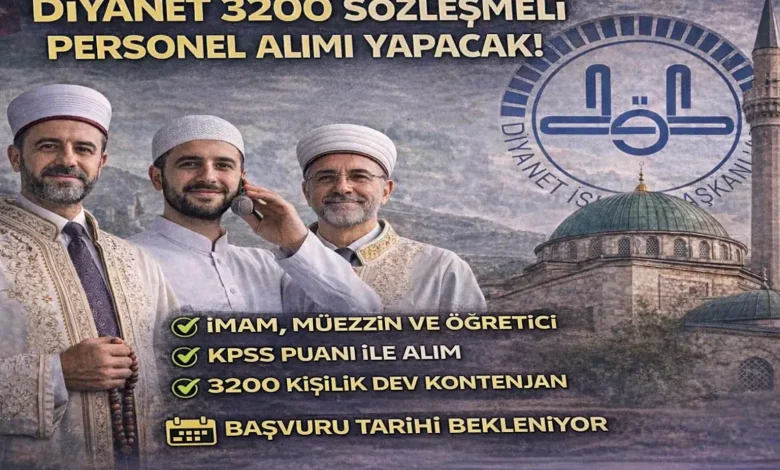 Diyanet 3.200 Personel Alımı Yapacak